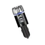 Motozoop Car Air Purifier with Dual Port Mobile Charger Air Freshener Car Air Ionizer Air Sterilizer Dust remover Reduce Cigarette Smoke and Bad Ions (Black)