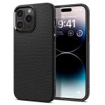 SPIGEN Matte Black Thermoplastic Polyurethane Liquid Air Back Cover Case Compatible With Iphone 14 Pro Max TPU