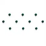 Comet Busters Round Dark Green Swarovski Crystal Bindi (4 mm) (BIN325) Pack of 1