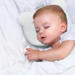 Sleepsia Memory Foam White Kids Cat Shaping Pillow for Preventing Flat Head Syndrome