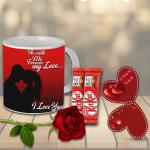 AWANI TRENDS Ceramic Coffee Mug and Chocolate Red Rose and love greeting card For Your Girlfriend ,Boyfriend,Wife And Husband | Valentine's Day,Birthday,Anniversary,New Year Gift -077