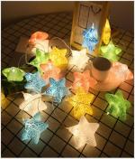 X4Cart Warm White Crack Pastel Star String Lights