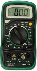 HTC Instrument 830L Digital Multimeter for AC DC Current (Black and Green)