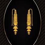 arch fashion Traditional Gold Platted Kaanchain Earrings Collection ERG2086