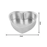 ELATEGIVERS Aluminium Heart Shaped Baking Cake Tray Size (Small) - 6 inch