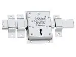 Foora Silver Stainless Steel 10 Chal Gate Double Locking Lock and Key