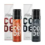 Wild Stone Code Copper and Platinum Body Perfume for Men 120ml (Pack of 2)