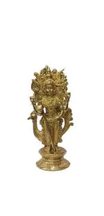 Kraken Trades Hand Carved Pure Bronze Murugan Idol with Peacock / Murugan Statue for Pooja Room - 10 Inch