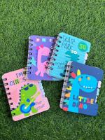 Radhya Accessories Dinosaur Pocket Diary (Pack of 2) Spiral Notebook Small Journal