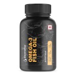 ElectroFizz Omega 3 Fish Oil Capsules For Men And Women 1000 Mg (180 Mg EPA And 120 Mg DHA) with other Omega 3 Fatty Acids for Health Heart, Brain and Joint Support Supplements - 60 Softgels