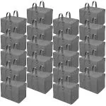 LIFE FEST 20 Pack Nylon 85 L Moisture Proof Multi-Purpose Nylon Storage Bag/Clothing Storage Organiser/Toy Storage Bag/Stationery Paper Storage Bag -(Black, 57x 36.5X 40.5 cm)