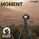 Digitek DTR 550 LW (67 Inch) Tripod For DSLR, Camera |Operating Height: 5.57 Feet | Maximum Load Capacity up to 4.5kg | Portable Lightweight Aluminium Tripod with 360 Degree Ball Head | Carry Bag Included (Black) (DTR 550LW)