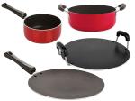 Nirlon Non-stick Aluminium Dishwasher Safe Kitchenware Cooking Utensil Combo Set with Bakelite Handle