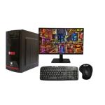 Processor Intel Core i5 Gen 12400 /Chipset Series H610 (windows 10/1TB HDD/256ssd/DDR4-4GB /Wired Keybord,Mouse/ Black), screen 21.5