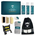 ROYAL CARE PROFESSIONAL PREMIUM ROYAL SPRAY CLEANER KIT for Shoe |SPRAY CLEANER 200 ML + DEO 200 ML + POLISH 200 ML + BRSUH HARD + BRUSH MEDIUM + BRUSH SOFT + MICROFIBER CLOTH + SHINE SPONGE + SHOE WIPE + SHOE BAG BLACK | Works on Leather, Whites,Nubuck
