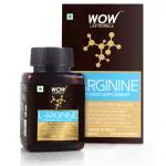 WOW Life Science L-Arginine Amino Acid Supplement - 1000mg L-Arginine - 60 Vegetarian Capsules