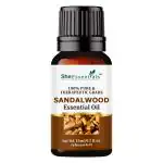 She Essentials Sandalwood Essential Oil (Chandan Oil) 100% Pure, Undiluted, Natural & Therapeutic Grade With Glass Dropper- For Flawless Skin, Diffusers, Soap Making, Lotion, Scents, Linen Spray (30 Ml)