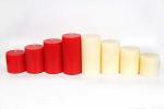 Parrafin Wax Scented Pillar Candle, Set of 4, Vanilla, ( Ivory Colour)