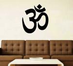 Lanstick Vinyl Black Hindu Gods Logo Self Adhesive Wall Sticker 24 inch
