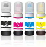 Dtron 003 Multicolor Ink Bottle Compatible for Epson L3110, L3150, L3250, L3252 L3115, L3116, L3101, L3210, L3215, L3216, L3151, L3152, L3156, L5190 Printer B/C/Y/M (70ml )