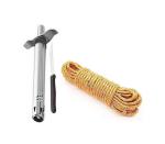 First Front Stainless Steel Regular Gas Lighter | Knife With 10 Mtr Clothe Rope and Multicolour, Pack of 2