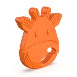 Buddsbuddy BPA Free ZUZU Animal Shape Silicone Baby Teether for Newborn Babies, Orange