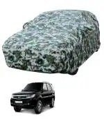 MOCKHE Car Body Cover Compatible with Tata Safari Storme (Model : 2012-2019) with Mirror Pockets, Triple Stitched, Water Resistant Car Cover, Forest