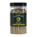 Royal Swag 100 MM King Size Organic Filtered Leaf Rolls Ready to Use Cones Jar Of 50 Pcs Pack with 1 filling stick, Super Slow Burning, 100% Real Tendu Palm Leaf |Natural Toasted Palm Leaf Wrap|