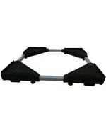 Flawless Black Front Load Adjustable Washing Machine Trolley