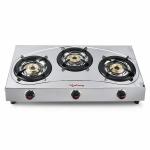 Lifelong LLGS399 Stainless Steel 3 Burner (ISI Certified,1 Year Warranty with Doorstep Service) Manual Gas Stove (3 Burners) , Silver