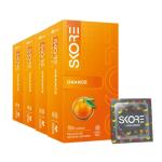 Skore Dotted Flavour Condoms (Orange) 10N (Pack of 4)
