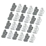 Viguni Clips for Clothes (Pack of 24) Heavy Quality Duty Strong Grip Rust Free Cloth Peg, Clips for Cloth Drying, Pegs for Hanger, Drying Pins - White/Silver