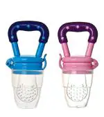 ShopiMoz Pack of 2- Soft Silicone Fruit Teether for Babies||Fridge & Dishwasher Safe
