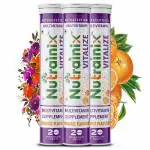 Nutrainix Vitalize Multivitamin Supplement Orange Flavour 20 Effervescent tablets (Pack of 3)