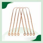 Nurpi Ayurveda copper tongue cleaner | zigzag shaped tongue scraper | 100% pure Indian copper Easy to Use for adults pack of 4