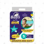 BAFLI Baby Diaper Pants (Size-S, 4 to 8 Kgs) - Double Layer Leakage Protection, Fast Absorbing, (Pack of 12)