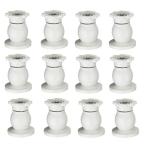 4ever White Heavy Plastic Antiquty Magnetic Door Catcher for Home and Office (Pack of 12)