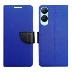 A D Enterprises Blue MRC Flip Cover for VIVO Y28 5G | Magnetic Case | Shock Absorbent | Flip Cover VIVO Y28 5G