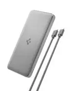 Spigen 10,000mAh, 22.5W Fast Charging Iconic Power Bank with PD3.0 20W for 2 USB-C Ports, QC3.0 22.5W for 1 USB-A Port - Black