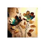 Random Wooden Unframed Multicolour Flowers wall painting for living room bed décor home Wall canvas modern stylish hanging Art