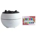 TAYLORED HOME Cool Mist Anti-Gravity Water Drop Air Humidifier Desktop Aroma Diffuser with 2 Modes, Intelligent Auto-Off Protection, Night Light, Clock, USB Powered, (Volcano White)