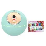 TLISMI Space Capsule Theme Cool Mist Air Humidifier & Ultrasonic Aroma Diffuser with Set of 12 Water-Soluble Plant Essential Oils Cute Astronaut Humidifier for Kids Rooms, Office, Birthday Gift