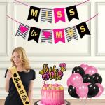 Zyozique Bachelorette Party Decorations Set - Banner, Sash With Cake Topper & Balloons (Pack of 28)