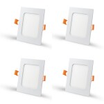 D'Mak LED Square False Ceiling Conceal Panel Light for POP White (22 Wattt, 4)