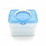 GNEXIN Double Layer Refrigerator 36 Grid Egg Holder with Tray Plastic Carrier Cases