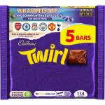 Cadbury Twirl Chocolate Bar Multipack, 21.5 G (Pack Of 5)