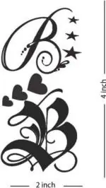 Ordershock Waterproof JB Name Letter Temporary Body Tattoo