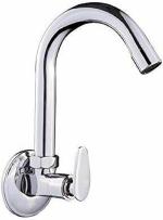 Khiza Full Brass Sink Tap for Kitchen Basin/Faucet/Home with 360 Degree Rotating Spout Quarter Turn & Foam Flow with Wall Flange & Teflon Tape (Turbo)