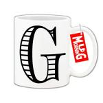 Mug Morning G Letter Mug Coffee Mugs with Letter G G Alphabet Mugs Letter Mugs