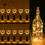X4cart 20 LED Wine Bottle Decoration Lights for Glass Jar Painted (Pack of 10, Warmwhite)
